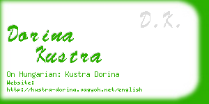 dorina kustra business card